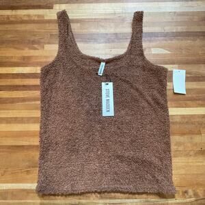 Steve Madden Women's Chenille Sleep Tank Top tiramisu Large